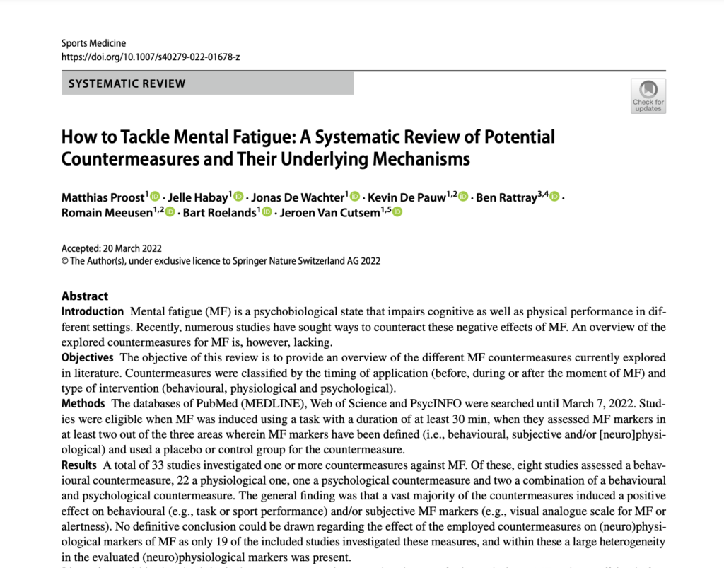 Mental Fatigue Examples